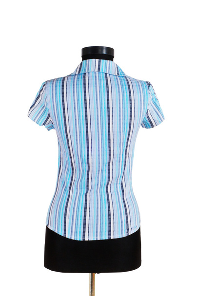 striped shirt geïsoleerd op de witte - Foto, afbeelding