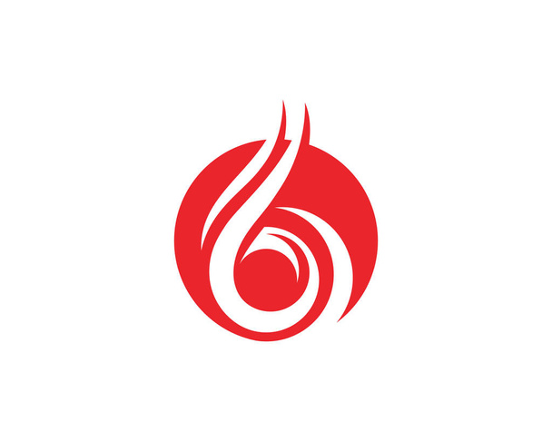 Fuego llama Logo Plantilla vector ilustración diseño
 - Vector, imagen
