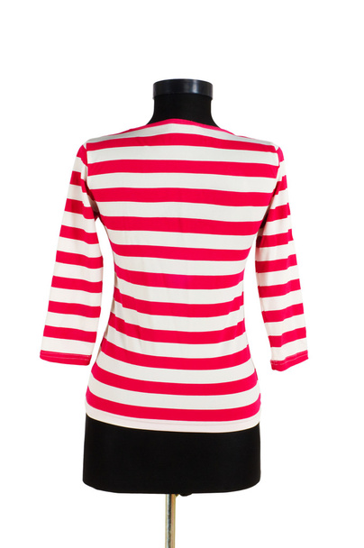 striped shirt geïsoleerd op de witte - Foto, afbeelding