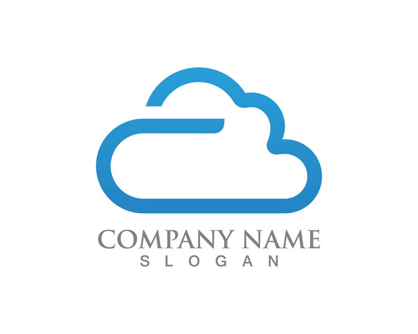 Logo i symbole serwerów w chmurze - Wektor, obraz