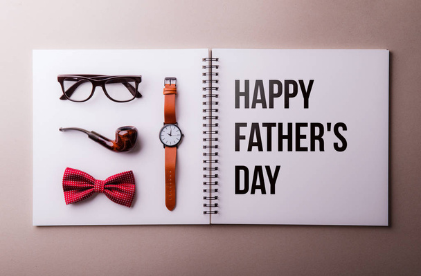Fathers day greeting card concept. Flat lay. - Fotografie, Obrázek