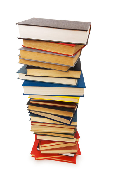 Stack of books isolated on the white - Φωτογραφία, εικόνα