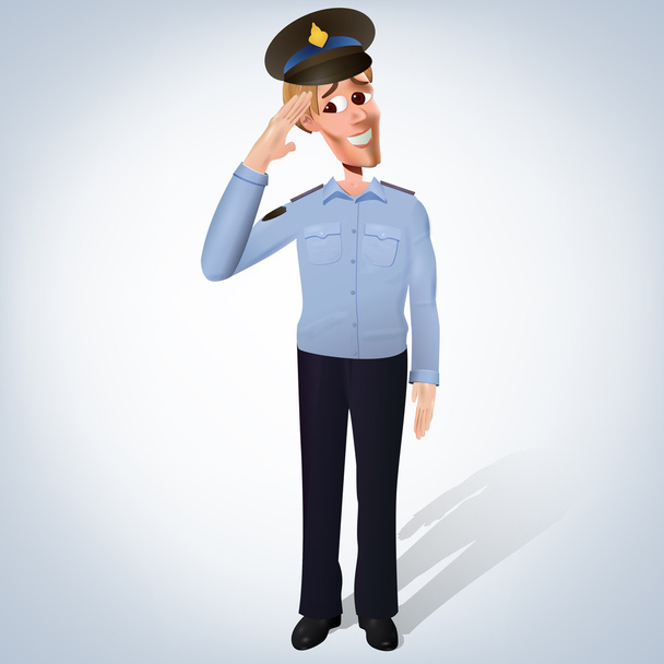 Policeman - vector illustration. Vector illustration.  - Vector, Image