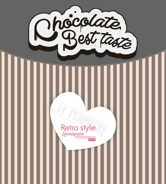 Chocolate card background - Wektor, obraz