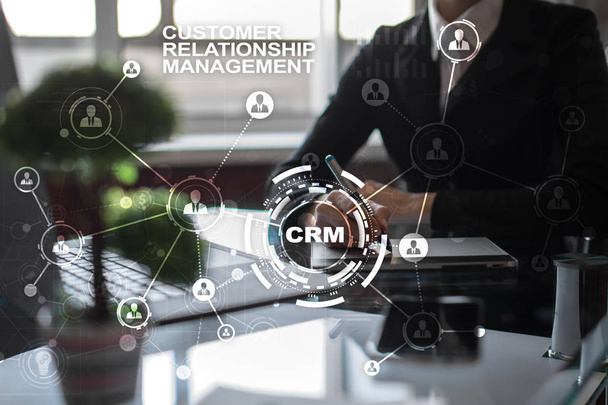 CRM. müşteri ilişki yönetim kavramı. Müşteri Hizmetleri ve ilişki. - Fotoğraf, Görsel