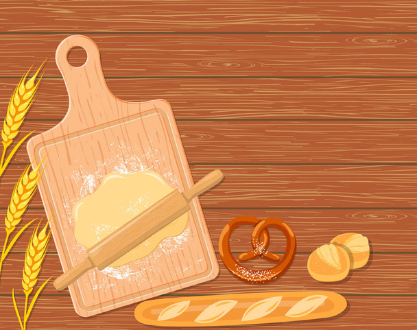 background with a cutting board, - Vector, Image