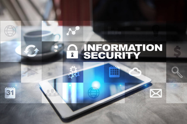 Concepto de seguridad de la información y protección de datos en la pantalla virtual
. - Foto, imagen