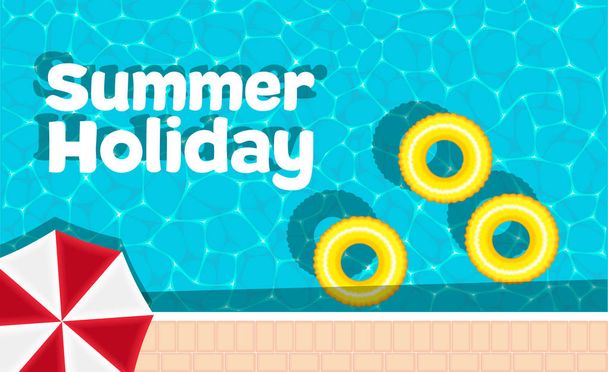 Banner de férias de verão com espaço para texto
 - Vetor, Imagem