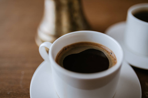 One Cup Of Turkish Coffee On The Table - Фото, зображення