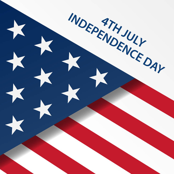 Happy independence day United States of America 4th of July on white background vector illustration. - Vector, Image