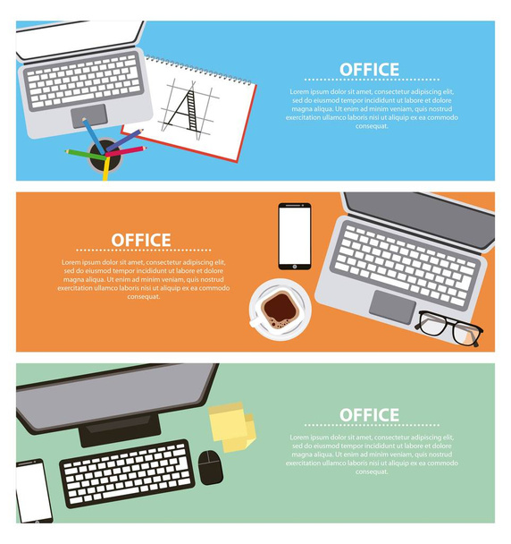 office working process - Вектор,изображение
