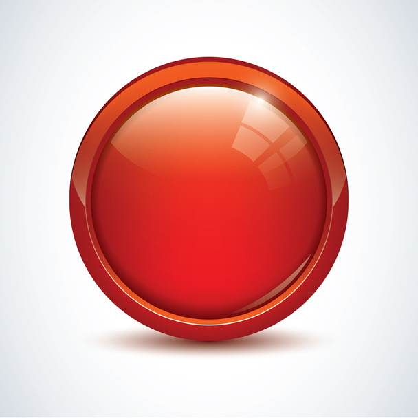 Red button - Vector, afbeelding