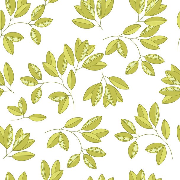 Elegance seamless leaves pattern - ベクター画像