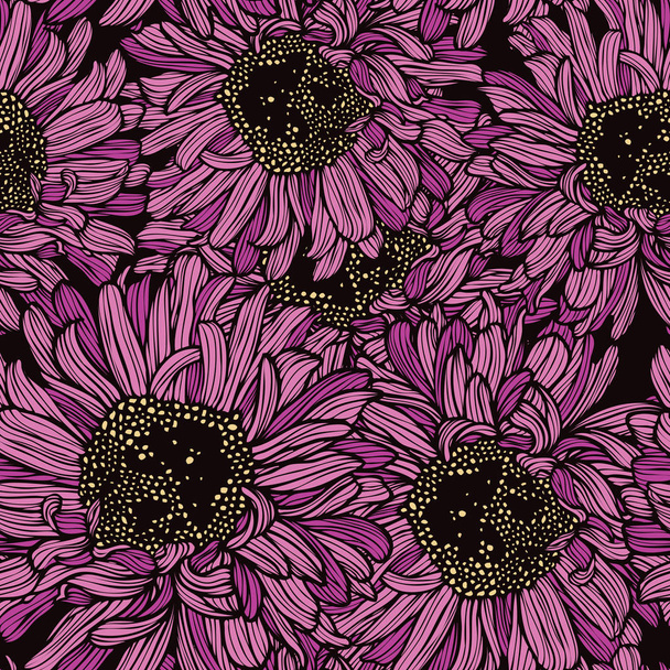 Floral seamless pattern. Flowers illustration - ベクター画像