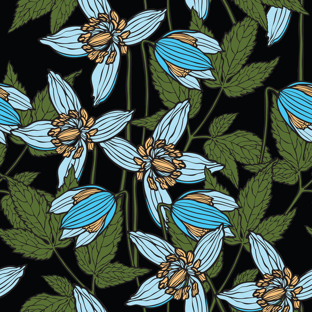 Floral seamless pattern. Flowers illustration - Vettoriali, immagini