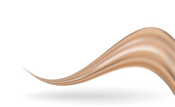 Натуралістичний мазковий крем для макіяжу у вигляді хвилі. Векторна ілюстрація
 - Вектор, зображення