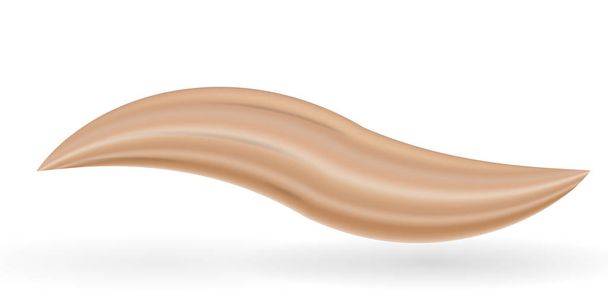 Натуралістичний мазковий крем для макіяжу у вигляді хвилі. Векторна ілюстрація
 - Вектор, зображення