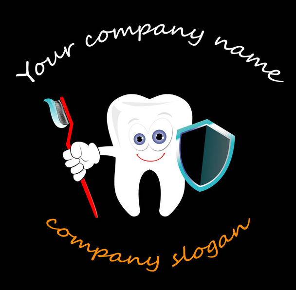 Modello di logo vettoriale del dente per cliniche dentistiche
 - Vettoriali, immagini