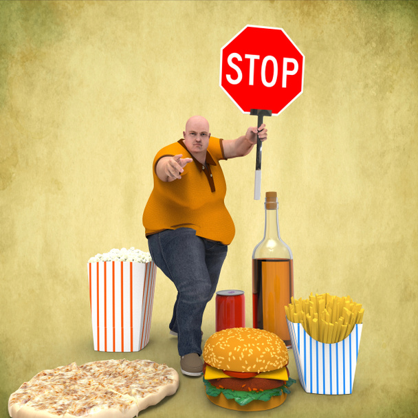 Homme avec un stop
 - Photo, image