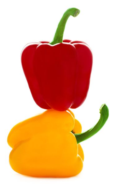 Žlutá a červená paprika - Fotografie, Obrázek