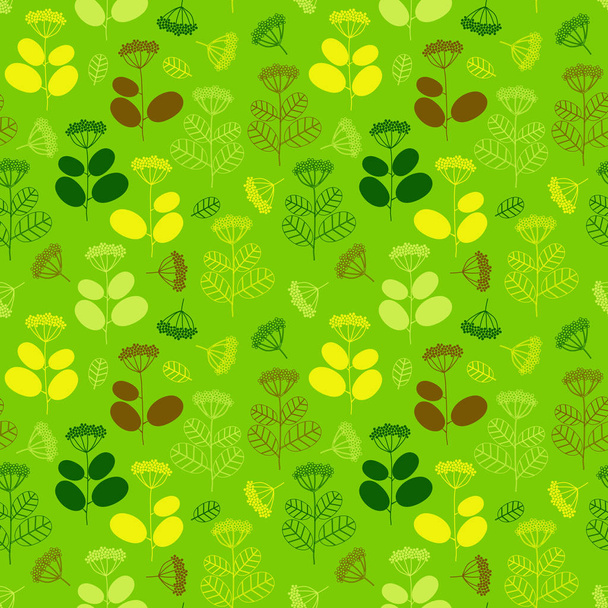 Seamless pattern with plants. - Wektor, obraz