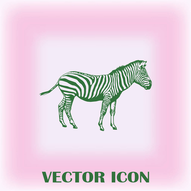 Иконка вектора зебры
 - Вектор,изображение