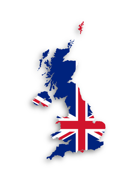Büyük Britanya ve Kuzey İrlanda Birleşik Krallığı haritası. - Fotoğraf, Görsel