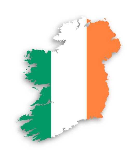 Zászló belül ír-sziget Térkép - Fotó, kép