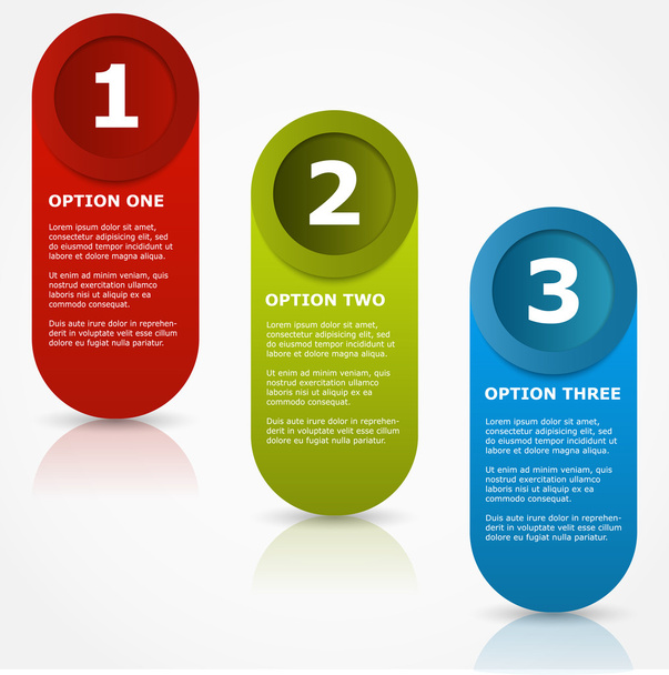 One two three options banners. - Vector, Image