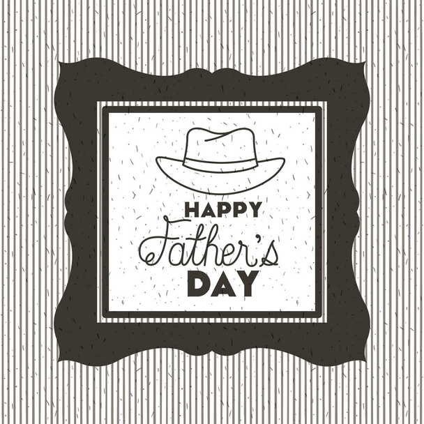 heureux père carte de jour avec chapeau
 - Vecteur, image