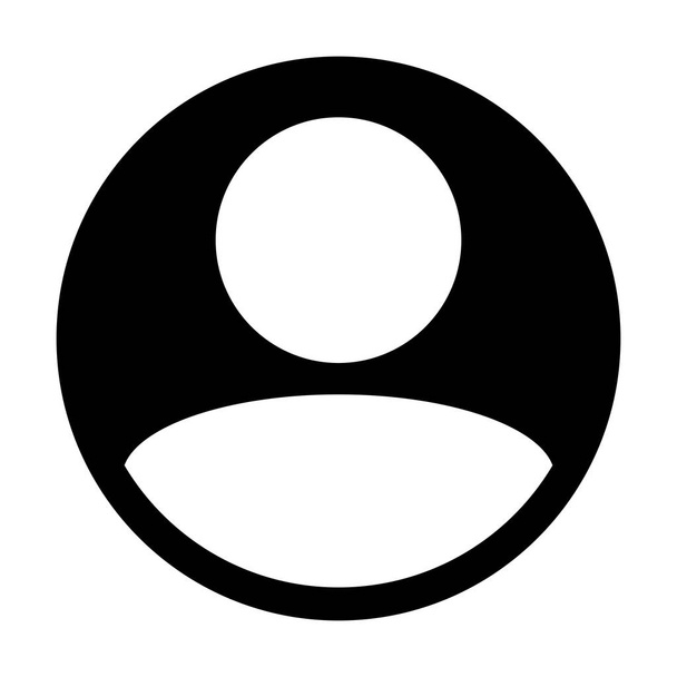 Avatar icon vector mannelijke gebruiker persoon profiel symbool in egale kleur glyph pictogram afbeelding - Vector, afbeelding