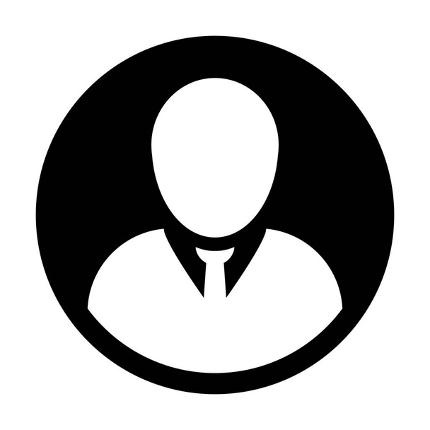 Usuário Ícone Vetor Masculino Pessoa Símbolo Perfil Círculo Avatar Entrar Cor plana Glifo Pictograma ilustração
 - Vetor, Imagem