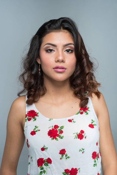 Hispanic teen girl modeling in a portrait session - Фото, зображення