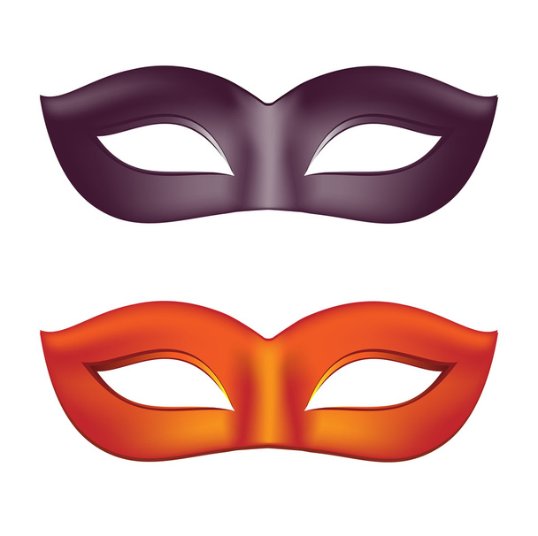 Carnival masks in black and red - Vektor, kép