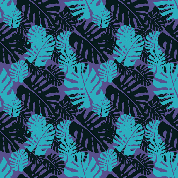 Tropical floral seamless pattern - Vector, Image