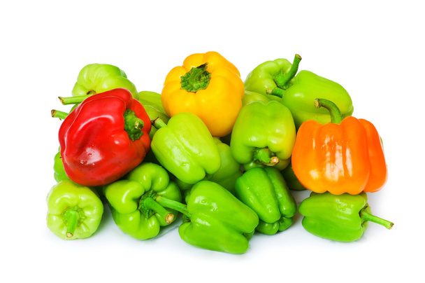 Bell peppers isolated on the white - Photo, Image