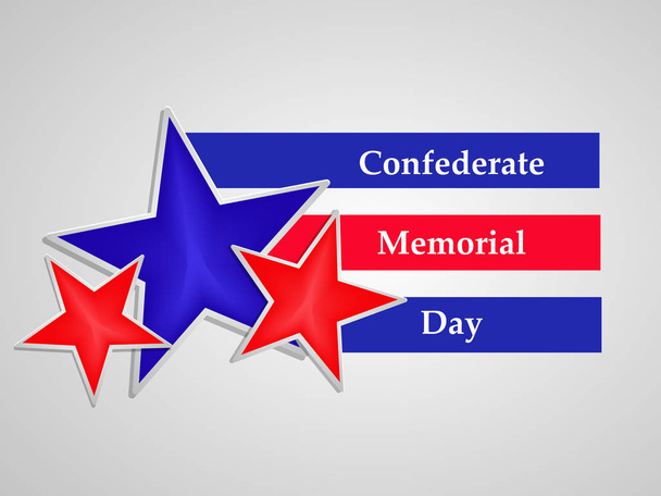 ilustracja elementów tła Konfederacji Memorial Day - Wektor, obraz