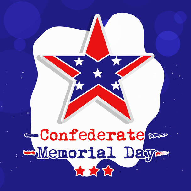 ilustracja elementów tła Konfederacji Memorial Day - Wektor, obraz