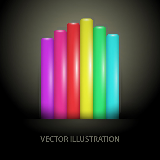 Rainbow gradient lines - vector illustrations - Vektör, Görsel