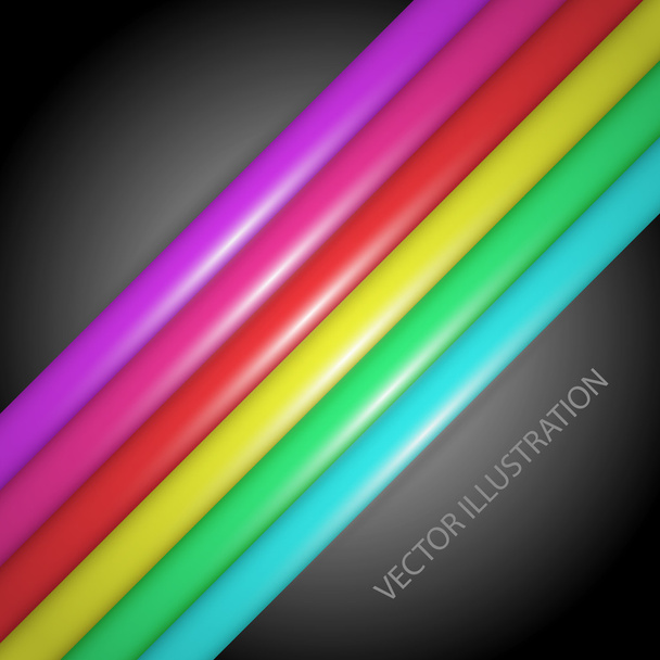 Rainbow gradient lines - vector illustrations - Wektor, obraz