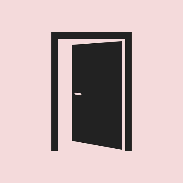 Open door vector icon - Vector, Image