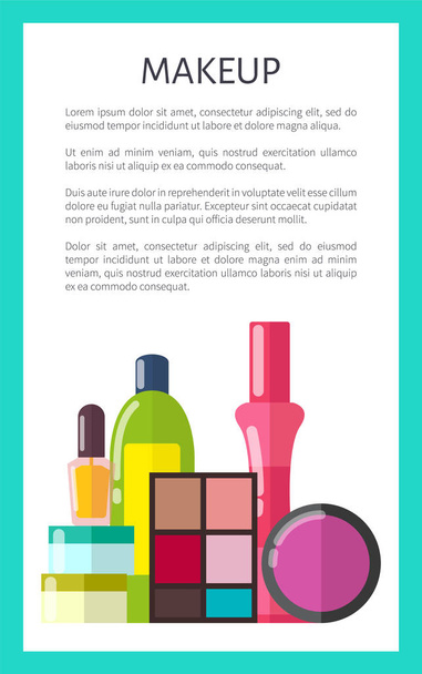 Professional Makeup Means Vertical Promo Poster - Вектор, зображення