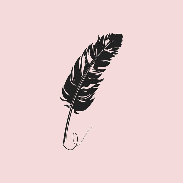 Feather vector icon simple illustration  - Vector, Image