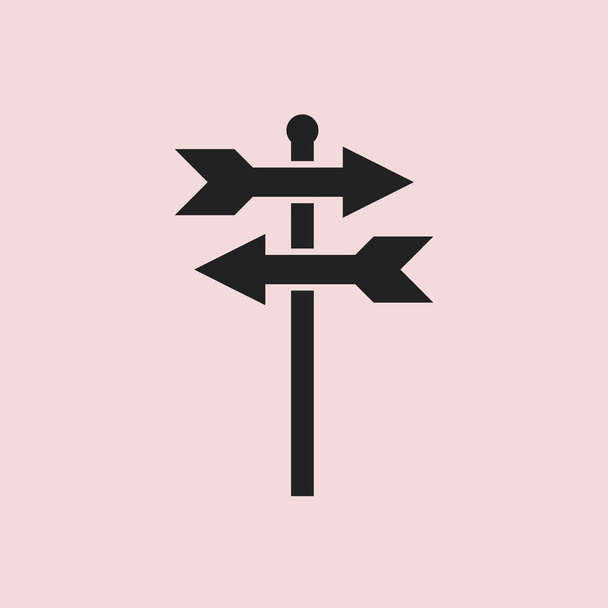 Ícone de Signpost ilustração simples
  - Vetor, Imagem