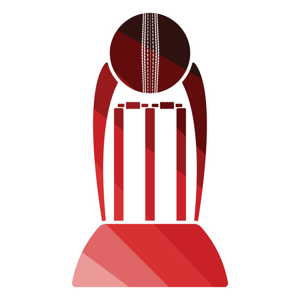 Cricket Cup Icon. Plochý design. Vektorová ilustrace. - Vektor, obrázek