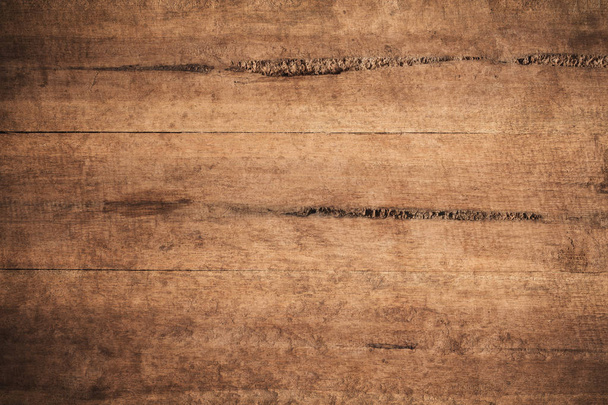 Antiguo grunge fondo de madera de textura oscura, la superficie de la textura de madera marrón viejo, vista superior paneles de madera marrón - Foto, Imagen