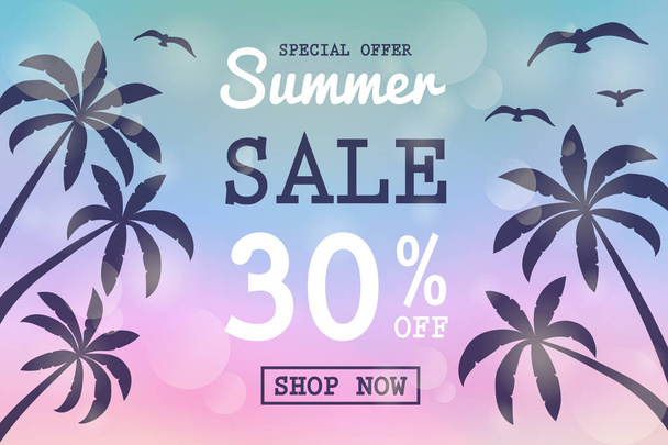 Design of colourful poster for Summer Sale. Vector. - Vecteur, image