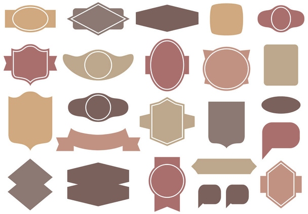 Labels and frames seamless pattern - Διάνυσμα, εικόνα