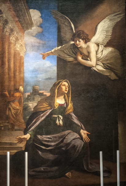 受胎告知 - 絵画、サン ニコラ教会はトレンティーノの - 写真・画像