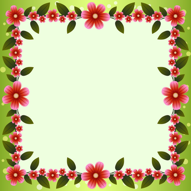 Floral style vector card - Vettoriali, immagini